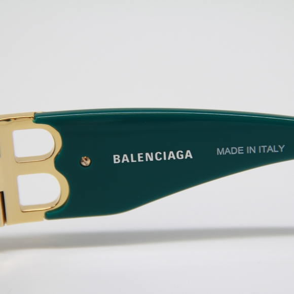 NEW BALENCIAGA BB0096S 006 GREEN SQUARE SUNGLASSES BALENCIAGA - Picture 14 of 15